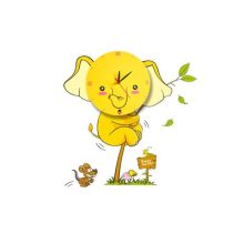 Children's lamp ELEPHANT LED CLOCK 0,6W LED