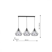 Pendant lamp TRIANGOLO 3xE27
