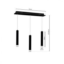 Pendant lamp CARBON 3X5W LED