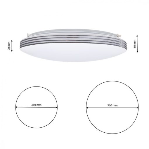 Ceiling  SIENA 25W LED Ø350 mm + pilot