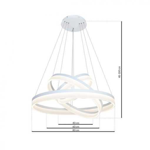 Pendant lamp RING 4080 114W LED + PILOT