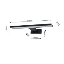 Wall lamp SHINE BLACK 30cm 7W LED