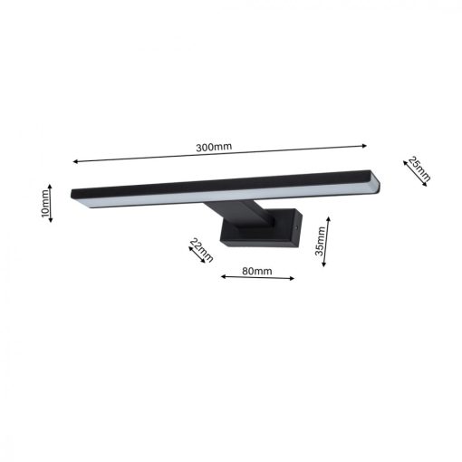 Wall lamp SHINE BLACK 30cm 7W LED
