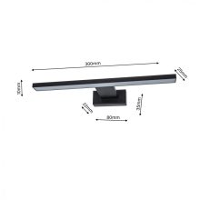 Wall lamp SHINE BLACK 30cm 7W LED