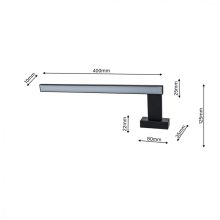 Wall lamp SHINE BLACK 45cm 11W LED