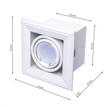 FLUSH-MOUNTED LAMP  BLOCCO WHITE 1x7W GU10 LED