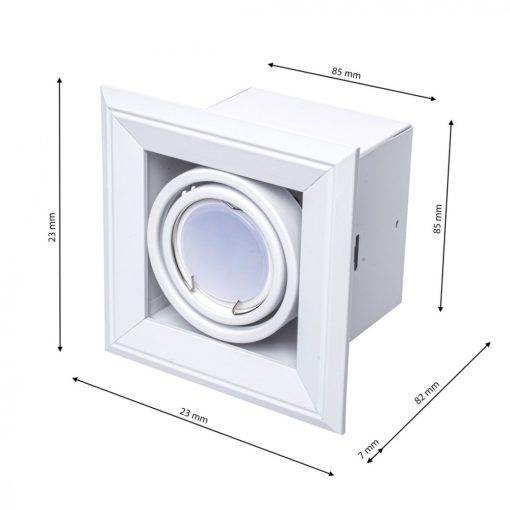 FLUSH-MOUNTED LAMP  BLOCCO WHITE 1x7W GU10 LED