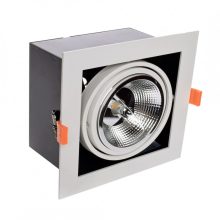 Flush-mounted luminaire Plaza 1xGU10 AR111 Biała
