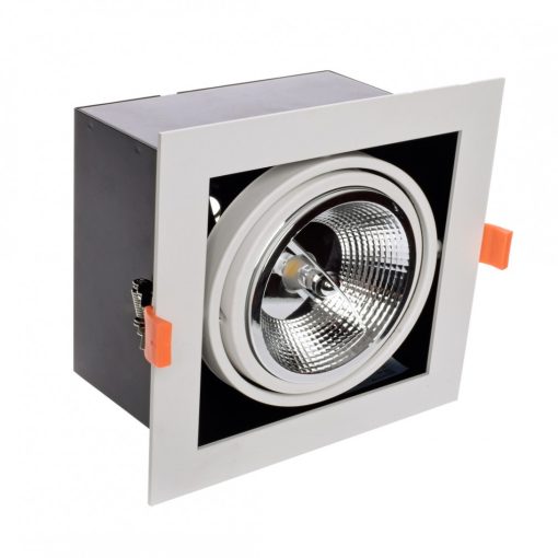 Flush-mounted luminaire Plaza 1xGU10 AR111 Biała