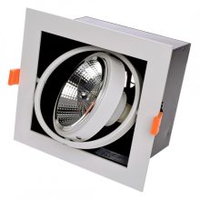Flush-mounted luminaire Plaza 1xGU10 AR111 Biała