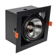 Flush-mounted luminaire Plaza 1xGU10 AR111 BLACK