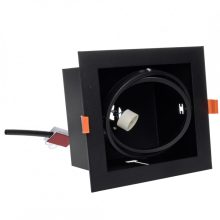 Flush-mounted luminaire Plaza 1xGU10 AR111 BLACK