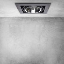 Flush-mounted luminaire Plaza 1xGU10 AR111 BLACK