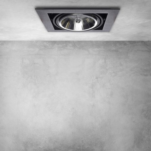 Flush-mounted luminaire Plaza 1xGU10 AR111 BLACK