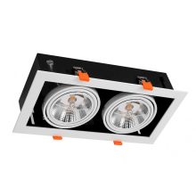 Flush-mounted luminaire Plaza 2xGU10 AR111 Biała