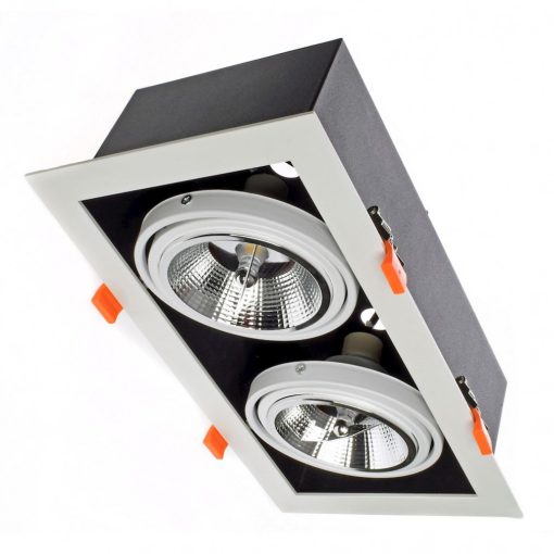 Flush-mounted luminaire Plaza 2xGU10 AR111 Biała