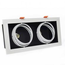 Flush-mounted luminaire Plaza 2xGU10 AR111 Biała
