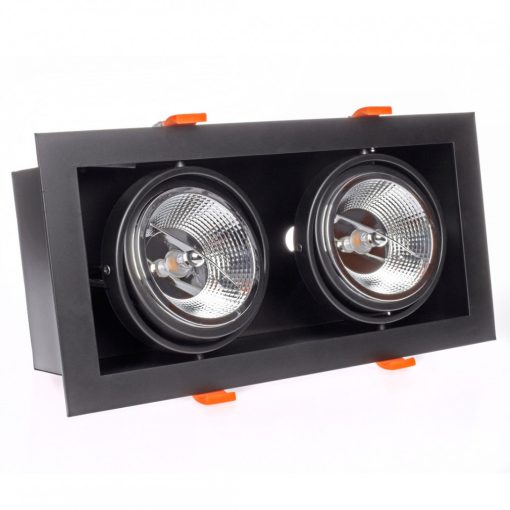 Flush-mounted luminaire Plaza 2xGU10 AR111 BLACK