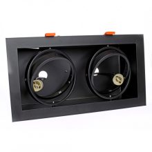 Flush-mounted luminaire Plaza 2xGU10 AR111 BLACK