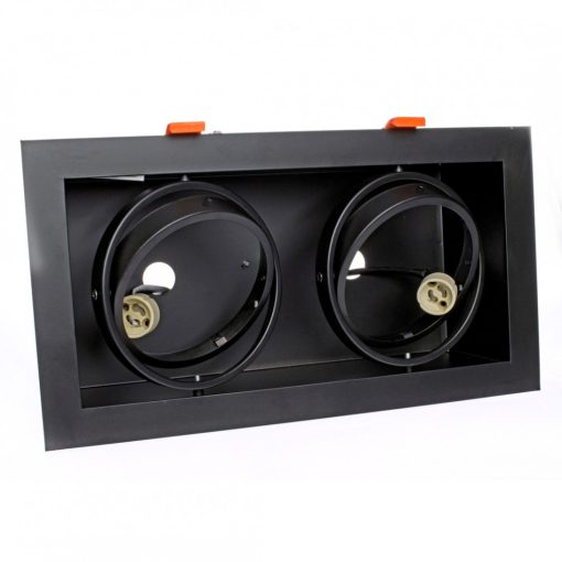 Flush-mounted luminaire Plaza 2xGU10 AR111 BLACK