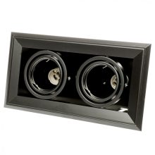 FLUSH-MOUNTED LAMP  BLOCCO BLACK 2x7W GU10 LED