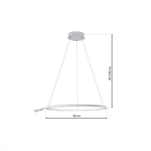 Pendant lamp ORION WHITE 22W LED