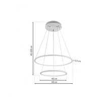 Pendant lamp ORION WHITE 53W LED