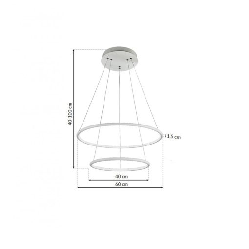 Pendant lamp ORION WHITE 53W LED