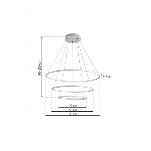 Pendant lamp ORION WHITE 99W LED