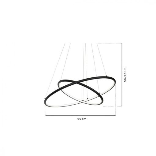 Pendant lamp ORION BLACK 53W LED