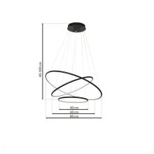 Pendant lamp ORION BLACK  99W LED