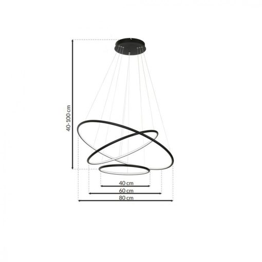 Pendant lamp ORION BLACK  99W LED
