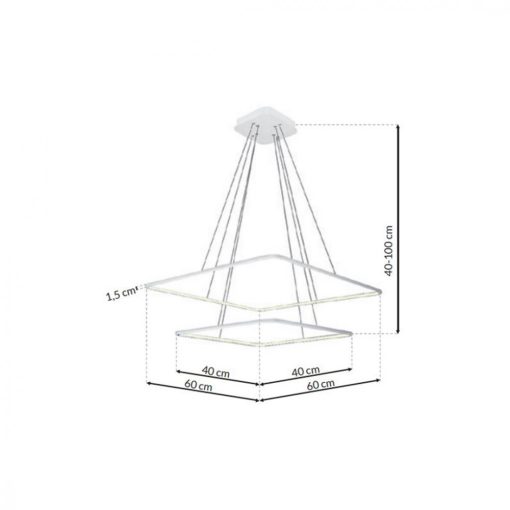 Pendant lamp NIX WHITE 50W LED