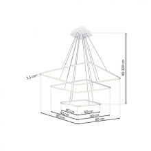Pendant lamp NIX WHITE 117W LED
