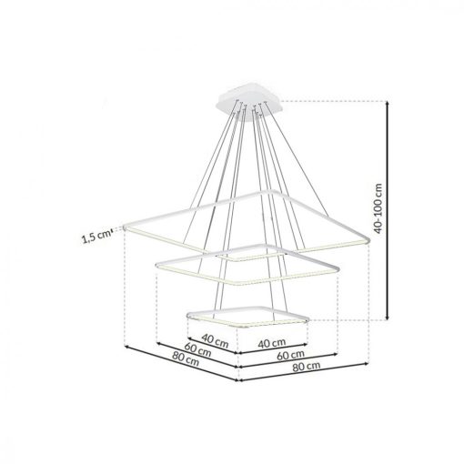 Pendant lamp NIX WHITE 117W LED