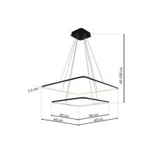 Pendant lamp NIX BLACK 50W LED