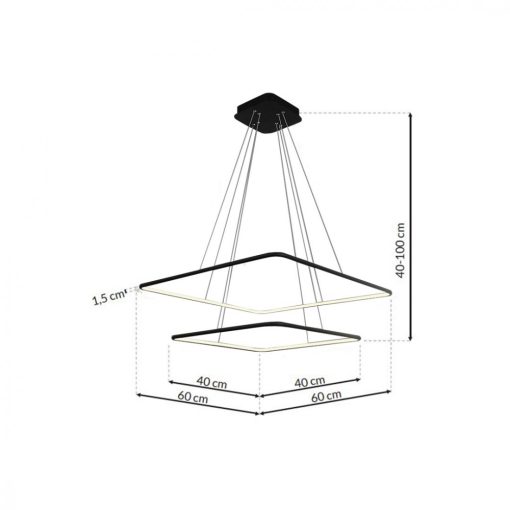 Pendant lamp NIX BLACK 50W LED