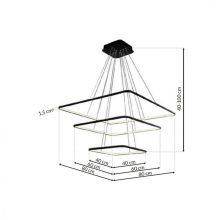 Pendant lamp NIX BLACK 117W LED