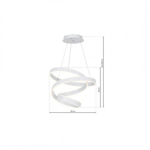 Pendant lamp ANDROMEDA WHITE 100W LED