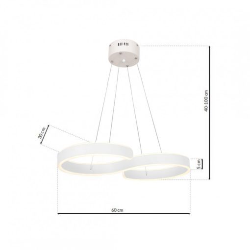 Pendant lamp INFINITY WHITE 60W LED