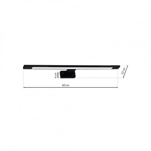 Wall lamp SHINE BLACK 60cm 12W LED