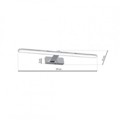Wall lamp SPLASH CHROME 60cm 12W LED