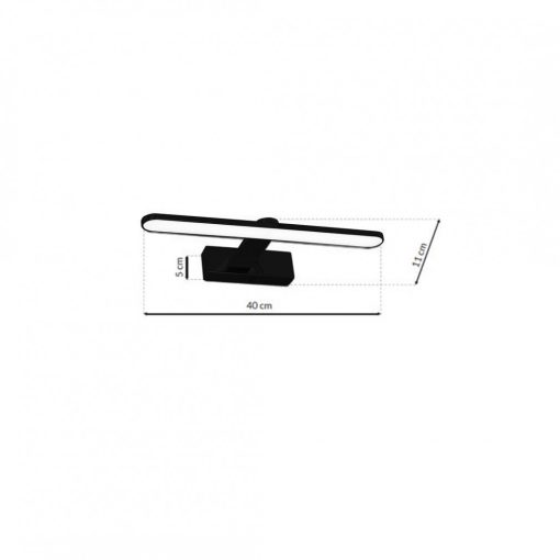 Wall lamp SPLASH BLACK 40cm 8W LED