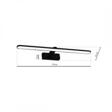 Wall lamp SPLASH BLACK 60cm 12W LED
