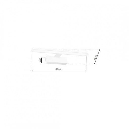 Wall lamp SPLASH WHITE 40cm 8W LED