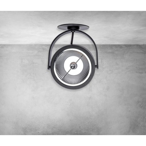 Flush-mounted luminaire Lugar BLACK 1xAR111 GU10