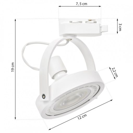 Oprawa Lugar Track WHITE 1xAR111 GU10