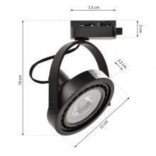 Oprawa Lugar Track BLACK 1xAR111 GU10