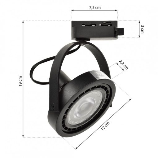 Oprawa Lugar Track BLACK 1xAR111 GU10
