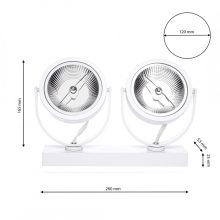 Oprawa natynkowa Lugar WHITE 2xAR111 GU10